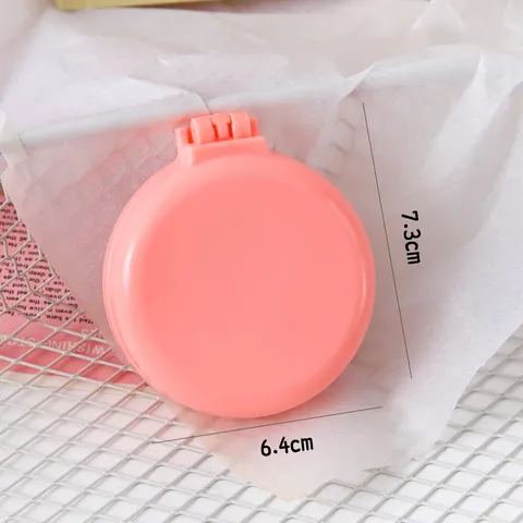 Tragbare Faltbare Haarbürste Mit Spiegel Kompakt Kissen Haarkamm Bonbon Macaron Farbe Rund Mini Massage Taschen Kamm Für Reise Damen Mädchen