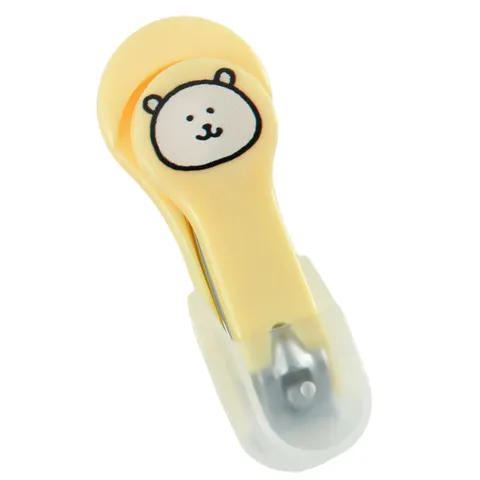 Coupe-Ongles Mignon Ours Dessin Animé Coupe-Ongles Pliable Portable Avec Housse de Protection Outil de Soin de Manucure