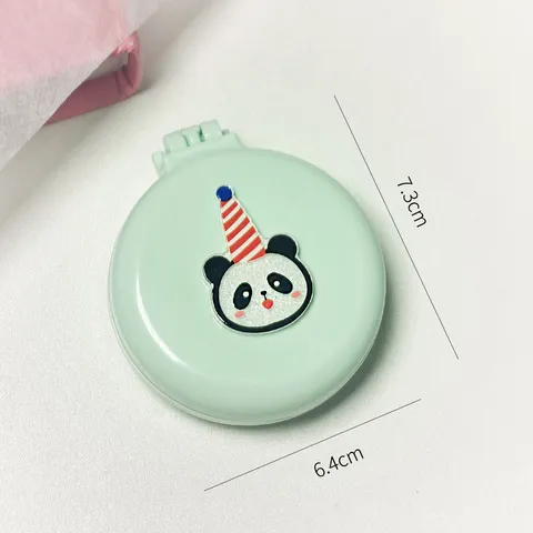 Peigne à Coussin d'Air Dessin Animé Macaron Brosse à Cheveux Pliante Portable avec Miroir Mini Peigne de Massage Voyage