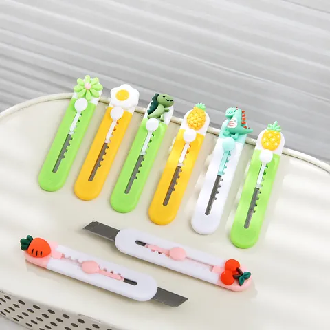 Taglierino Portatile Carino Da Frutta Mini Taglierina Per Scatole Studente Ufficio Carta Taglio Coltello Cancelleria
