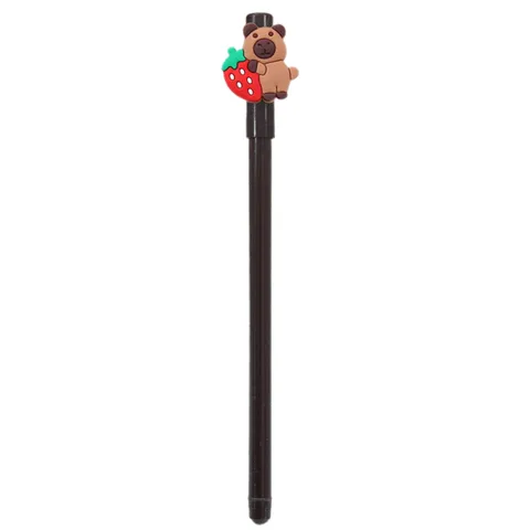 Cute Cartoon Capybara Gel Pen Plastic Black Carbon Ink Signing Pen For Students School Office Writing Supplies