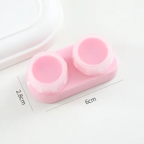 Porta Lenti a Contatto Minimalista Color Macaron Scatola di Immagazzinaggio da Viaggio Con Specchio Pinzette Stick di Aspirazione