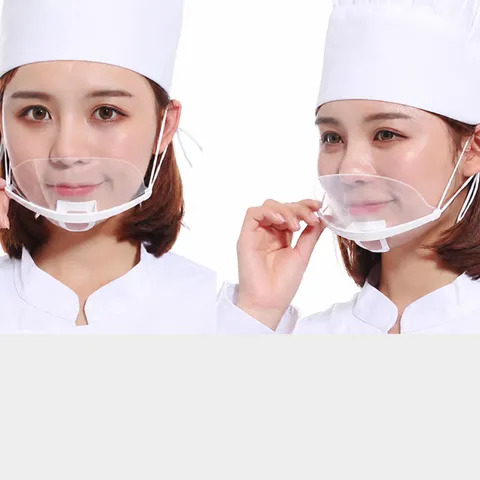 Transparent Catering Face Shield Anti-Fog Plastic Kitchen Mask Clear Protective Gear For Restaurant Chef Cooking