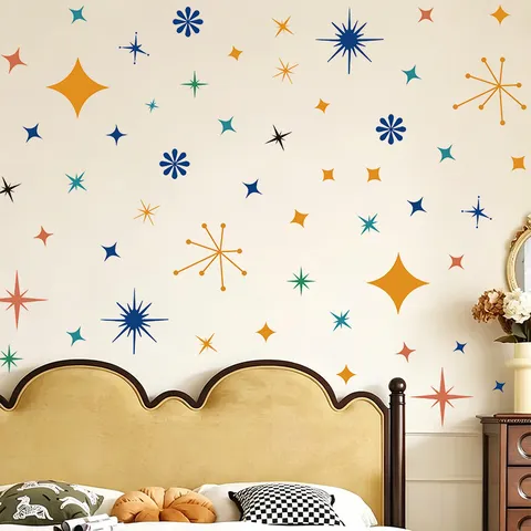 Böhmische Wandtattoos Sternenlicht Selbstklebende PVC Aufkleber Für Mädchen Schlafzimmer Kinderzimmer Wohnzimmer Wanddekoration