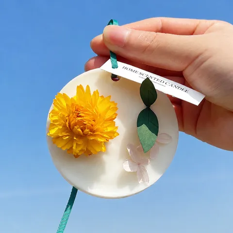 Handmade Scented Wax Tablet Long Lasting Wardrobe Air Freshener Dried Floral Hanging Aromatherapy Wax Deodorizing Home Decor