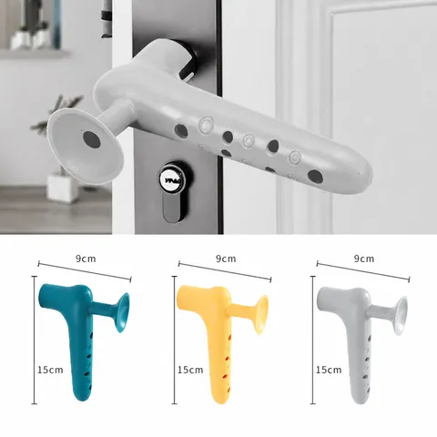 Silicone Door Handle Cover Anti-Collision Protective Sleeve Door Knob Protector Quiet Wall Guard Home Room Supplies