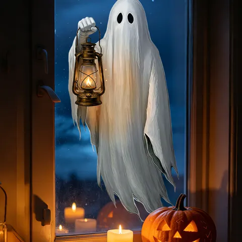 Halloween Geist Kürbis Wandtattoo PVC Selbstklebende Aufkleber Für Wohnzimmer Fenster Dekoration Festival Party Ornamente