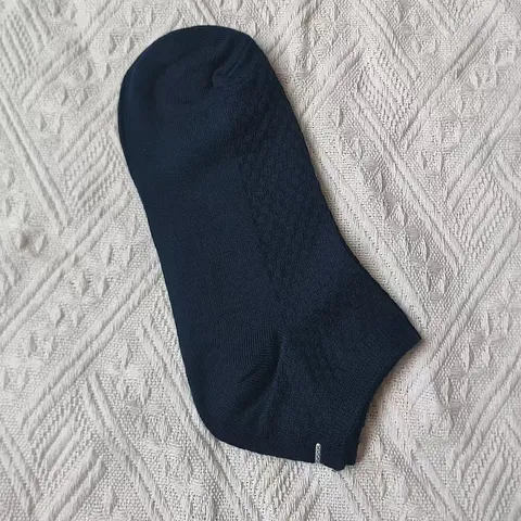 Chaussettes Courtes en Fibre de Bambou pour Hommes Casual Affaires Couleur Unie Respirant Chaussettes Invisibles Printemps Été Confort