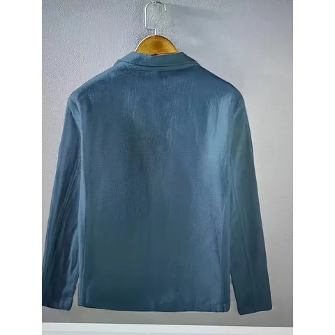 Men's Casual Cotton Blazer Single Breasted Notch Lapel Solid Color Long Sleeve Slim Fit Jacket Business Casual Outerwear