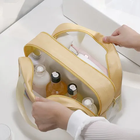 Borsa Per Cosmetici Impermeabile Portatile Grande Capacità Separazione Asciutto Bagnato Organizzatore Di Toeletta Per Donne Viaggi