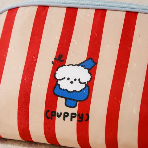 Waterproof Travel Underwear Storage Bag Portable Cute Cartoon Animal Print Multi-Layer Bra And Panties Organizer Pouch
