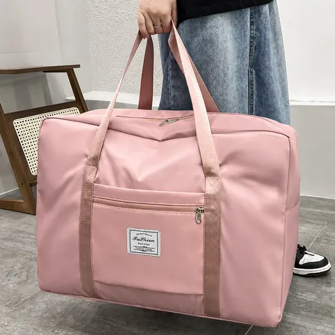 Large Capacity Waterproof Oxford Cloth Storage Bag Quilt Organizer Portable Travel Luggage Bag for Home Moving and Bedroom Storage