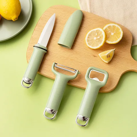 Stainless Steel Fruit Knife Peeler Grater Bottle Opener Kitchen Tool Set Sharp Kitchen Gadgets Home Cooking Accessories