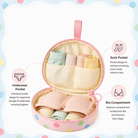 Portable Travel Underwear Storage Bag Waterproof Multifunctional Organizer Pouch