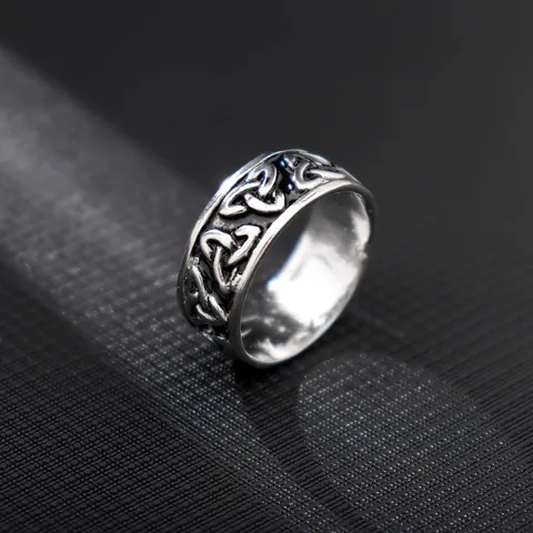 Men's Vintage Viking Celtic Knot Ring Retro Zinc Alloy Band Ring Gothic Punk Finger Jewelry Gift For Men