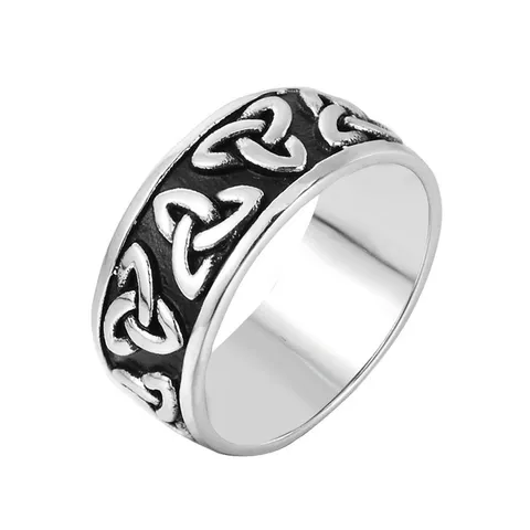 Men's Vintage Viking Celtic Knot Ring Retro Zinc Alloy Band Ring Gothic Punk Finger Jewelry Gift For Men