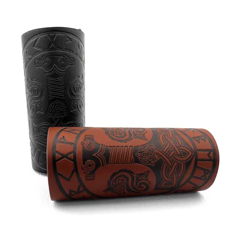 Men Punk Vintage Leather Wristband Wide Cuff Arm Guard Retro Gothic Biker Bracelet Cosplay Costume Wrist Support Jewelry
