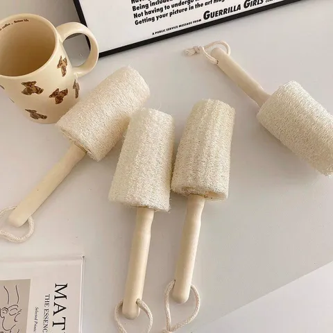 Natürliches Luffa Geschirrbürste Holzgriff Tassenreinigungsbürste Küche Topf Schüssel Schrubbbürste Umweltfreundliches Reinigungswerkzeug