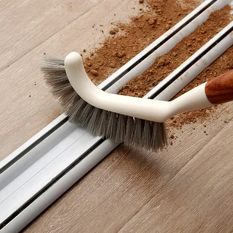 Spazzola per Pulizia Fughe Bagno Manico Lungo Setole Dure Spazzola per Pavimenti Strumento di Pulizia Domestica