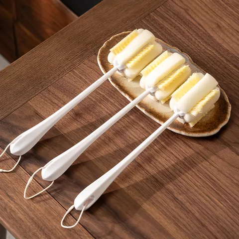 Long Handle Cup Cleaning Brush Sponge Bottle Brush Deep Cleaning Tool for Kitchen Glassware Water Cups and Bottles