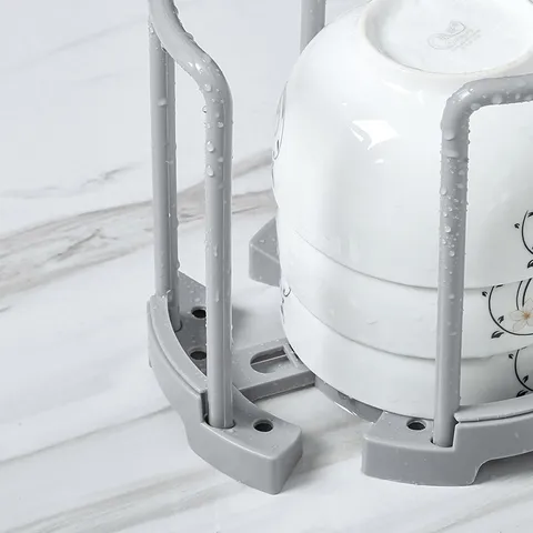 Escurridor de Platos Retráctil de Plástico Organizador de Almacenamiento de Vajilla de Cocina