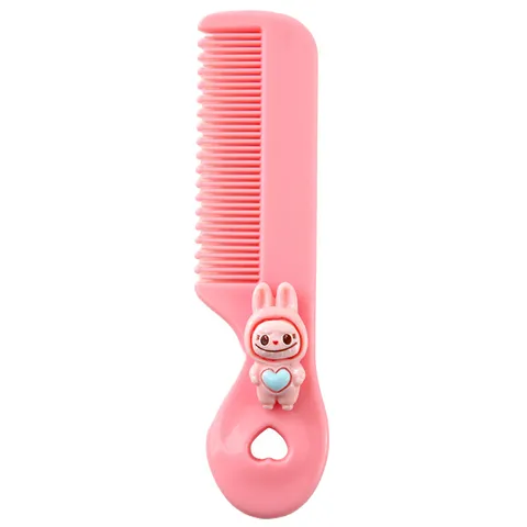 Cute Cartoon Rabbit Mini Portable Hair Comb For Girls Kids Plastic Detangling Brush Small Travel Hair Brush Candy Color Hair Combs