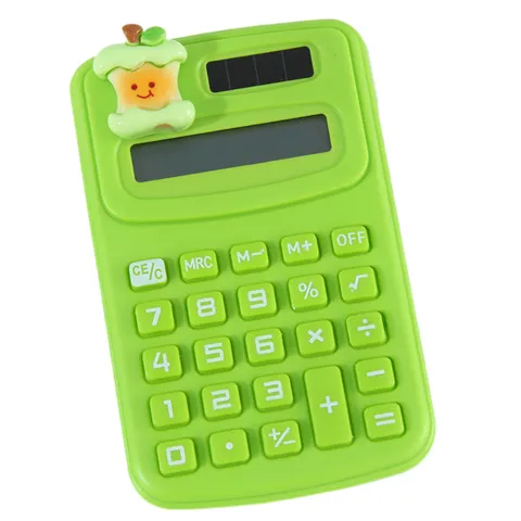 Mini Calcolatrice Mela Cartone Animato Carino Studente Ufficio Portatile Piccola Calcolatrice Elettronica Colore Macaron