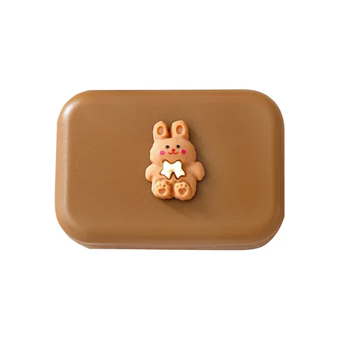 Draagbare Contactlens Etui Schattige Cartoon Beer Konijn Dubbele Doos Reizen Contactlenzen Houder Oogverzorgingsset