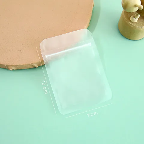 Matte Clear Plastic Ziplock Bags Resealable Food Storage Bags Waterproof Jewelry Packing Bags For Daily Use