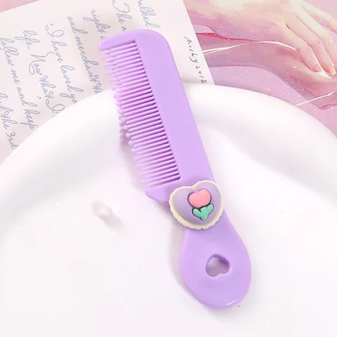 Cute Cartoon Kids Hair Comb Portable Mini Plastic Hairdressing Comb Round Tooth Hair Care Hair Brush For Children Girls
