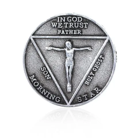 Retrò Lega Moneta Commemorativa Satanica Lucifero Pentagramma Distintivo Antico Metallo Collezionabile Moneta Gotico Gioielli Regalo