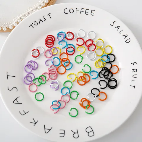 Colorful Metal Jump Rings Open C Rings Connector Rings For DIY Handmade Jewelry Making And Craft Supplies