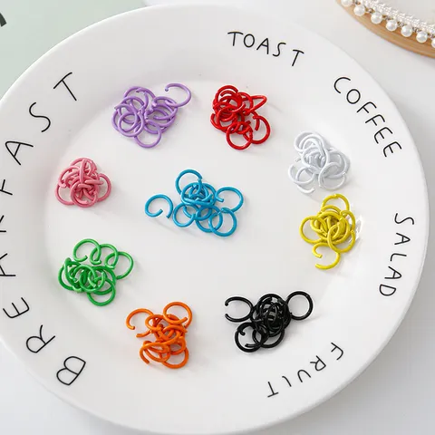 Colorful Metal Jump Rings Open C Rings Connector Rings For DIY Handmade Jewelry Making And Craft Supplies