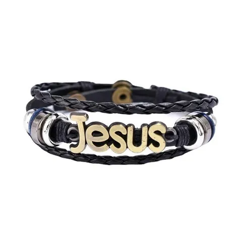 Retro Men's Multi-Layer Braided PU Leather Bracelet Vintage Punk Woven Hand Band Alloy Metal Jewelry Gift For Men