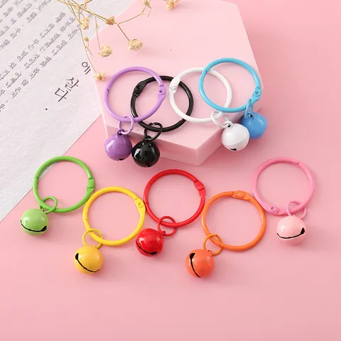 Llavero de Metal Colorido Campana Color Caramelo Llavero Colgante de Bolso Accesorios de Joyería DIY