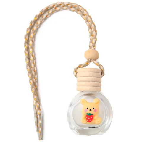 Carino Cartone Animato Auto Bottiglia di Profumo Ciondolo Specchietto Retrovisore Interno Ornamento Sospeso Bottiglia Diffusore di Aroma in Vetro