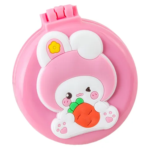 Brosse à Cheveux Pliante Portable Coussin d'Air Mignon Dessin Animé Animal Poche Brosse avec Miroir Compact Mini Outil de Coiffure