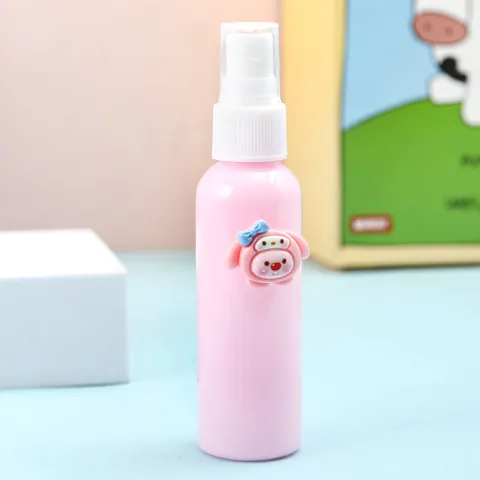 Portable Cute Cartoon Spray Bottle 60ml Mini Refillable Travel Perfume Toner Alcohol Dispenser Plastic Bottle