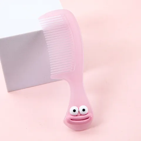 Portable Mini Cartoon Candy Color Hair Comb Cute Student Plastic Straightening Bangs Hairbrush Daily Hair Styling Tool