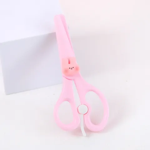 Forbici di Sicurezza per Bambini Simpatico Design di Animali Cartoon Forbici Artigianali in Plastica per Studenti Scuola Cancelleria Taglio d'Arte