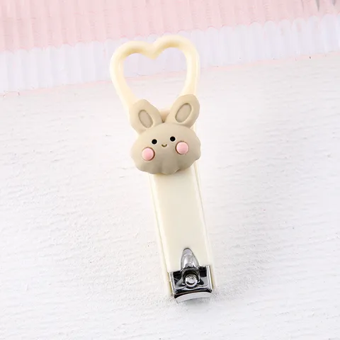 Cute Cartoon Mini Nail Clipper Portable Foldable Fingernail Cutter With 3D Doll Decoration Girly Style Beauty Tool