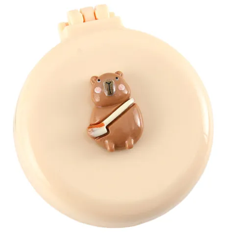 Mignon Capybara Peigne à Coussin d'Air Pliant Portable Mini Enfants Filles Petite Brosse à Cheveux Miroir Outil de Maquillage