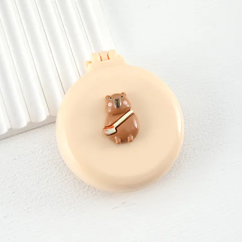 Mignon Capybara Peigne à Coussin d'Air Pliant Portable Mini Enfants Filles Petite Brosse à Cheveux Miroir Outil de Maquillage