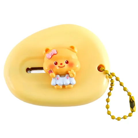 Taglierino Carino Orsetto Giallo Cartone Animato Mini Taglierina per Carta Portatile Coltello da Artigianato Scolastico