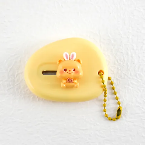 Taglierino Carino Orsetto Giallo Cartone Animato Mini Taglierina per Carta Portatile Coltello da Artigianato Scolastico