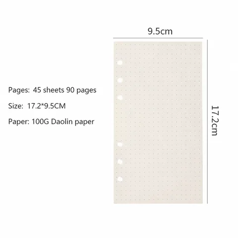 Ανταλλακτικά Σημειωματάριου Loose Leaf A5 A6 A7 B5 Πλέγμα Γραμμωτό Κενό Χαρτί Πλήρωσης Είδη Γραφείου