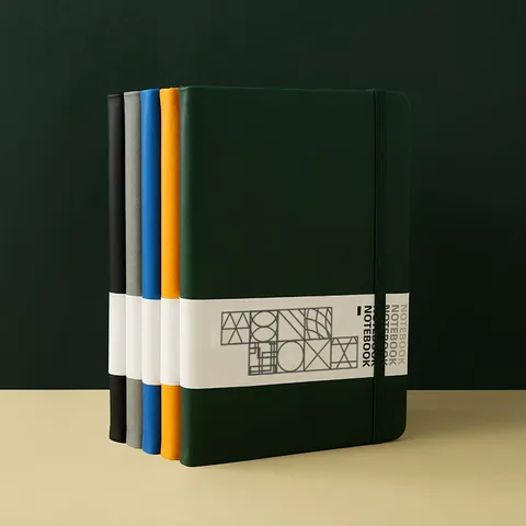Quaderno d'Affari A5 con Copertina Rigida in Pelle PU e Banda Elastica