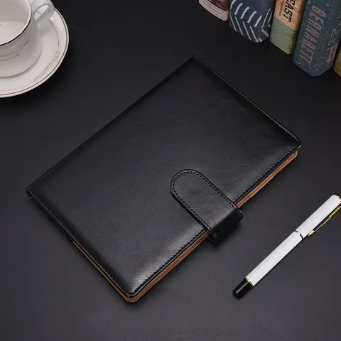 Zakelijk Notitieboek A5 B5 PU Leer Dagboek Hardcover Agenda Vergadering Notitieboek Kantoor School Kantoorbenodigdheden Cadeaubox Set