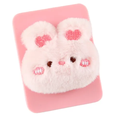 Cute Cartoon Animal Plush Portable Makeup Mirror Foldable Pocket Cosmetic Mirror With Small Comb For Women Girls