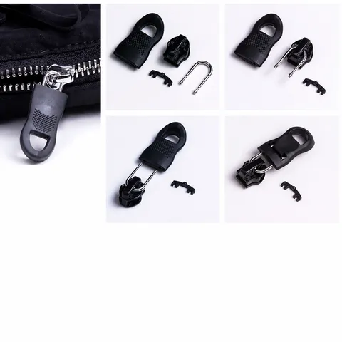 Universal Detachable Zipper Pull Replacement Kit Tool Free Repair Metal Plastic Zippers For Bags Coats Jackets Shoes Boots